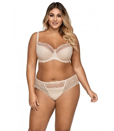 Бюстгальтер plus size с полусшивными чашками с изысканным кружевом